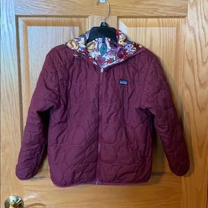 Patagonia reversible girls down quilted jacket